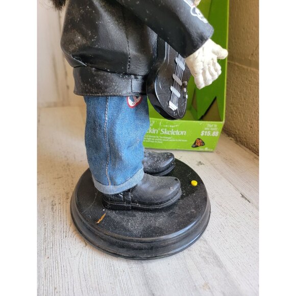 Rockin skeleton AS IS Grim reaper skeleton biker guitar Halloween decor - Picture 7 of 12